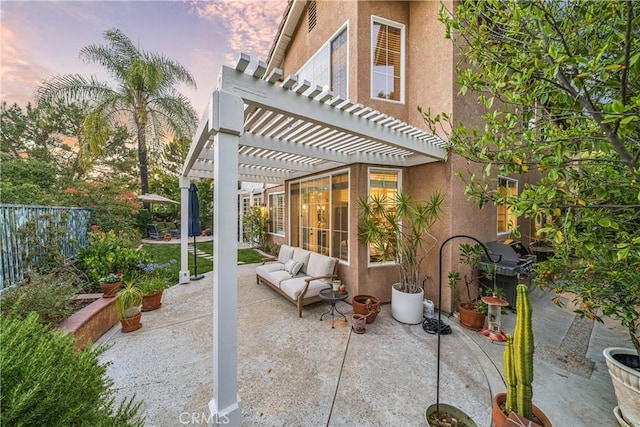 22681 Maplewood, Mission Viejo, CA 92692 - view of patio with a pergola, outdoor lounge area, and grilling area