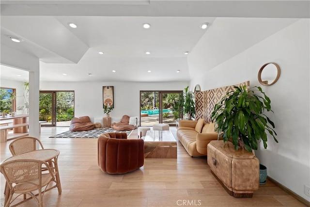 24537 Dry Canyon Cold Creek Rd, Calabasas, CA 91302 - living area with light wood-type flooring and recessed lighting