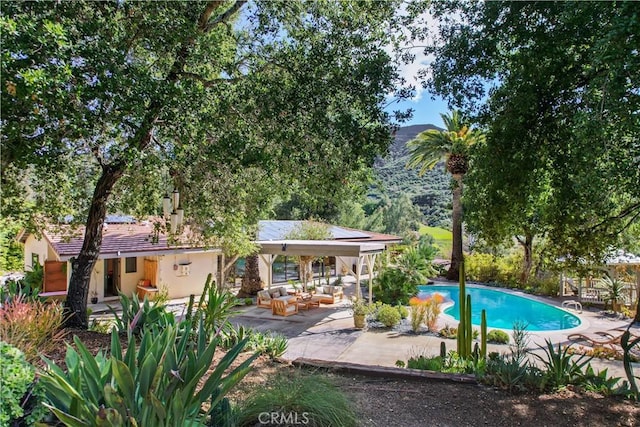 24537 Dry Canyon Cold Creek Rd, Calabasas, CA 91302 - swimming pool featuring a patio and outdoor lounge area