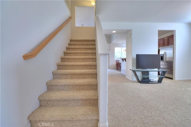 2062 Dunbar Way, Dinuba, CA 93618 - stairs with carpet