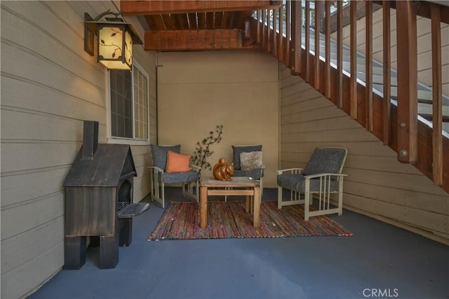 26873 Huron Rd, Lake Arrowhead, CA 92317 - view of patio / terrace with stairs