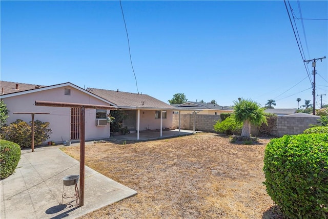 1341 E Monroe, Orange, CA 92867 - fenced backyard with a patio area and cooling unit