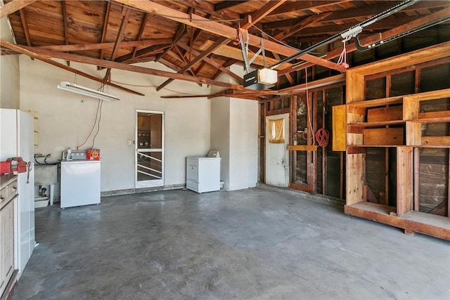 1341 E Monroe, Orange, CA 92867 - garage featuring washer / clothes dryer and a garage door opener