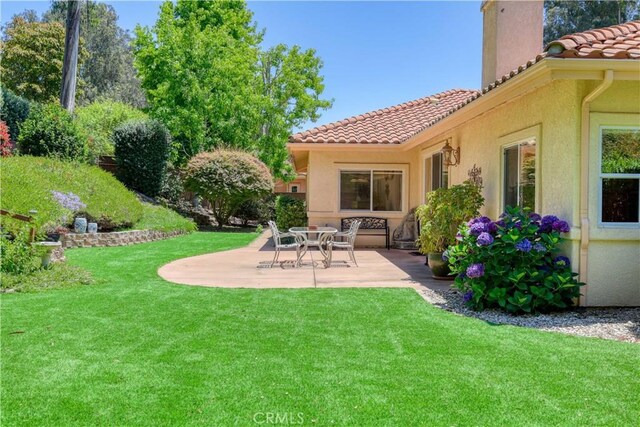 665 Silver Charm Dr, Arroyo Grande, CA 93420 - view of green lawn with a patio