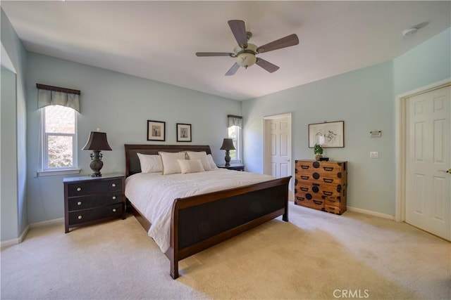 665 Silver Charm Dr, Arroyo Grande, CA 93420 - bedroom with light colored carpet and ceiling fan