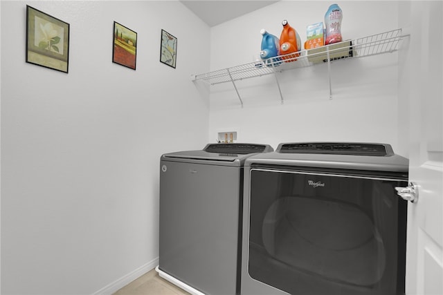 8595 Founders Grove St, Chino, CA 91708 - laundry room featuring separate washer and dryer and baseboards