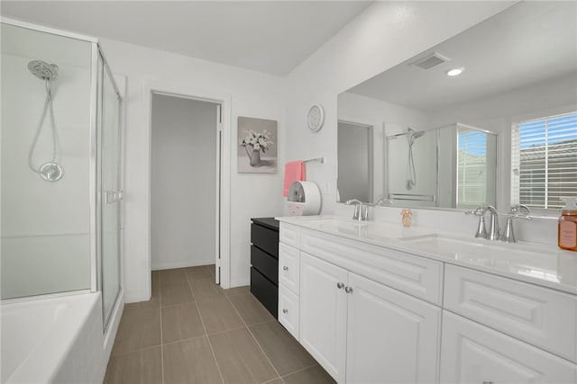 8595 Founders Grove St, Chino, CA 91708 - bathroom with a shower stall, double vanity, and a tub to relax in