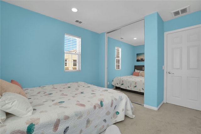 8595 Founders Grove St, Chino, CA 91708 - carpeted bedroom with recessed lighting and a closet