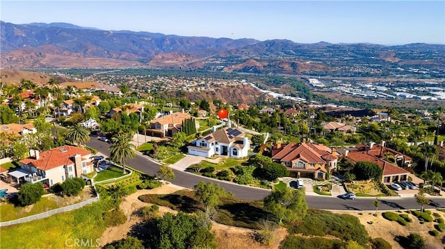 4855 Green Crest Dr, Yorba Linda, CA 92887 - aerial perspective of suburban area with a mountain backdrop