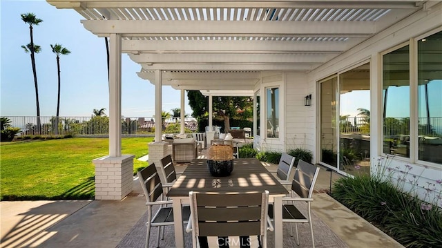 4855 Green Crest Dr, Yorba Linda, CA 92887 - view of patio with outdoor dining area