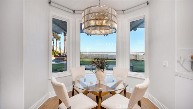 4855 Green Crest Dr, Yorba Linda, CA 92887 - dining space featuring a chandelier and light wood-style floors