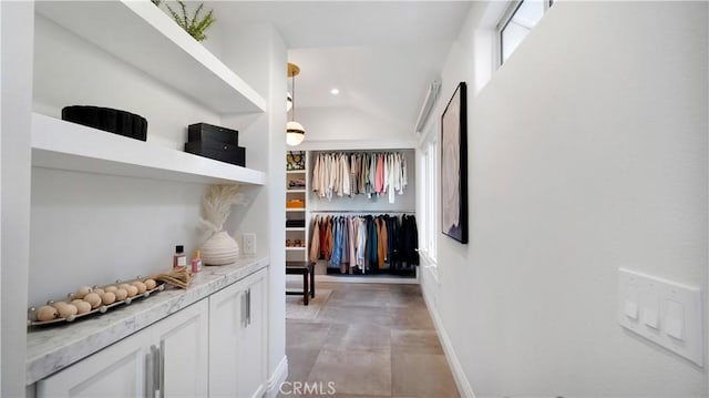 4855 Green Crest Dr, Yorba Linda, CA 92887 - corridor featuring lofted ceiling and recessed lighting