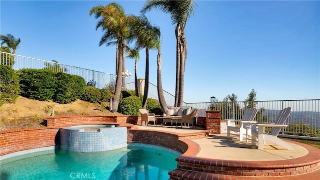 4855 Green Crest Dr, Yorba Linda, CA 92887 - view of swimming pool with a patio and a pool with connected hot tub