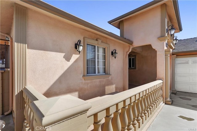 7060 Morse Ave, North Hollywood, CA 91605 - doorway to property with stucco siding and a garage