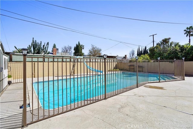 7060 Morse Ave, North Hollywood, CA 91605 - view of pool with a water slide and a patio area