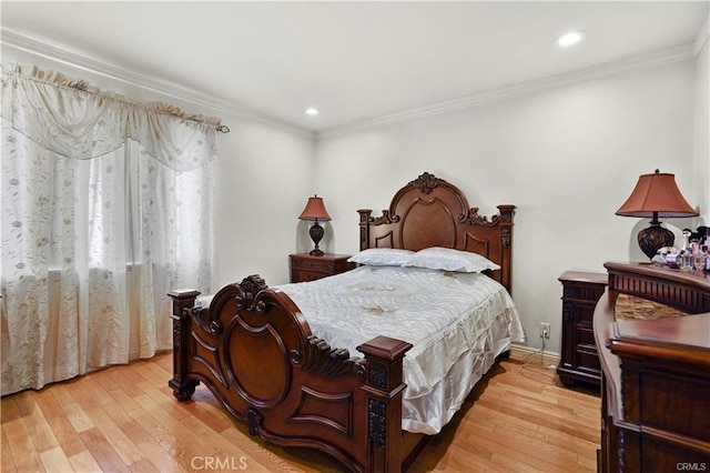 7060 Morse Ave, North Hollywood, CA 91605 - bedroom with light wood finished floors, ornamental molding, and recessed lighting