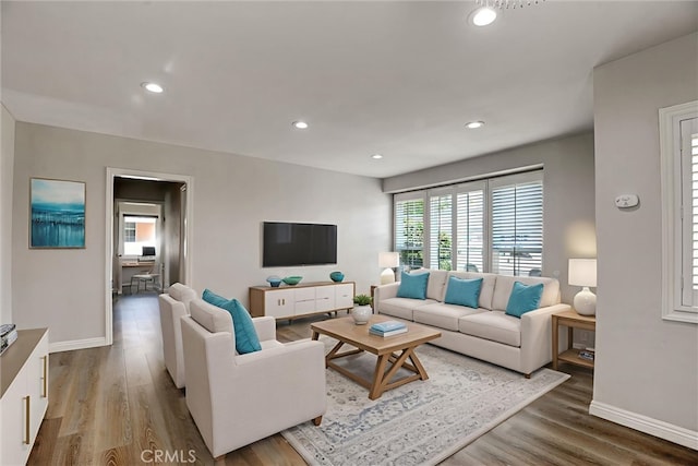 108 Chula St, Monrovia, CA 91016 - living room with wood finished floors and recessed lighting