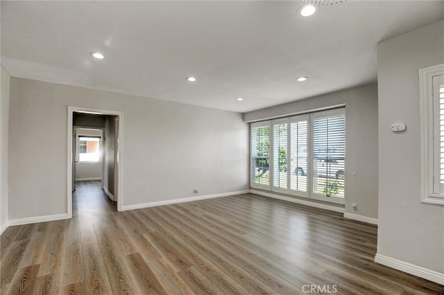 108 Chula St, Monrovia, CA 91016 - unfurnished room with wood finished floors and recessed lighting