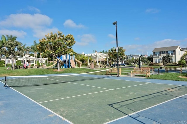 6925 Waters End Dr, Carlsbad, CA 92011 - view of tennis court featuring a yard