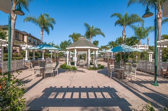 6925 Waters End Dr, Carlsbad, CA 92011 - view of patio / terrace with a gazebo and outdoor dining space