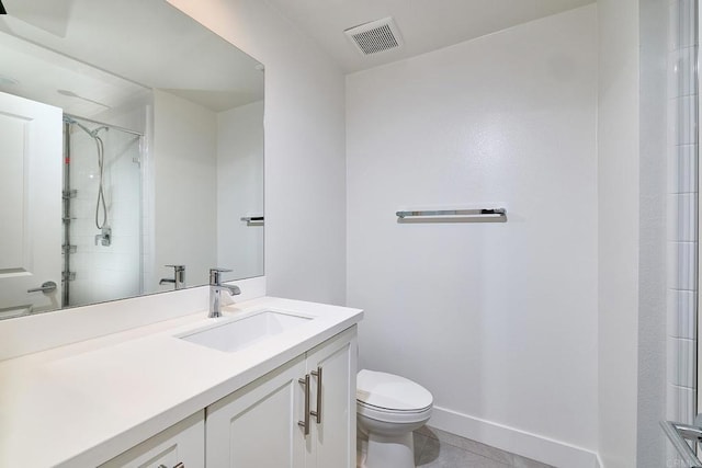 2415 Calle Grandon, Chula Vista, CA 91913 - bathroom with vanity, a shower, and tile patterned floors