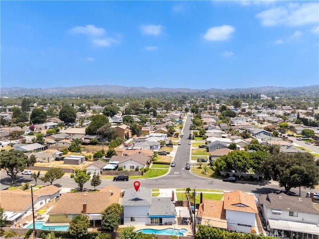 14750 Danbrook Dr, Whittier, CA 90604 - aerial view of residential area featuring a pool and mountains