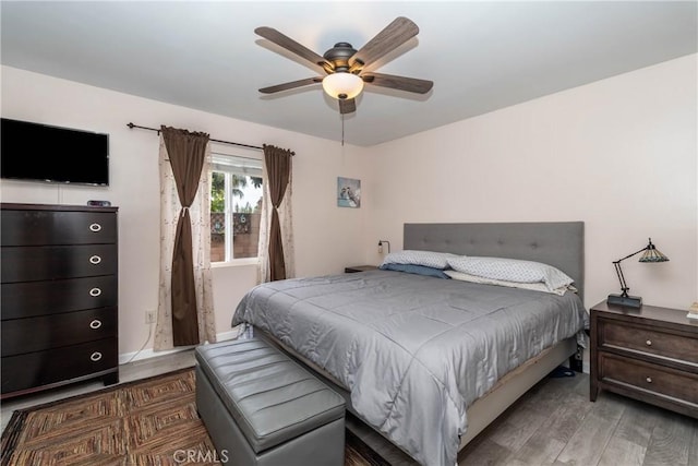 14750 Danbrook Dr, Whittier, CA 90604 - bedroom featuring wood finished floors and a ceiling fan