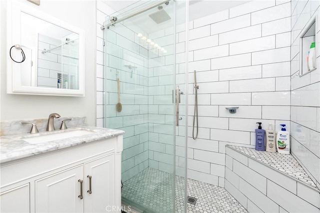 14750 Danbrook Dr, Whittier, CA 90604 - bathroom with vanity and a shower stall