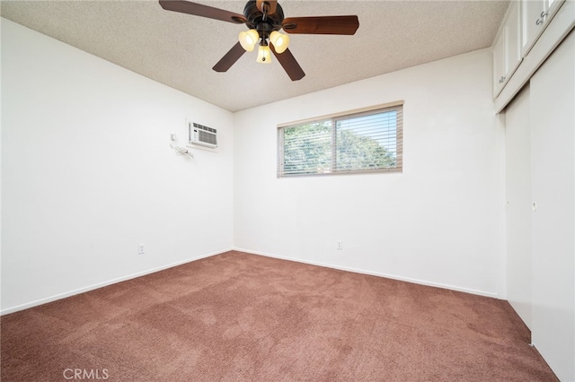 782 Lewis St, Pomona, CA 91767 - carpeted spare room featuring a wall mounted AC, a ceiling fan, and a textured ceiling