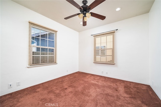 782 Lewis St, Pomona, CA 91767 - carpeted spare room featuring recessed lighting and a ceiling fan
