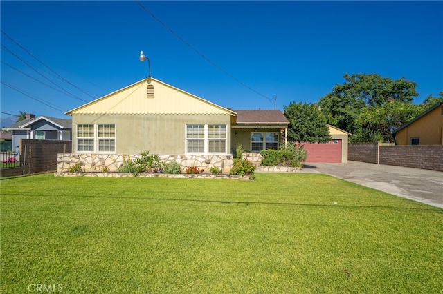 782 Lewis St, Pomona, CA 91767 - view of front of property with a garage, stone siding, driveway, and stucco siding