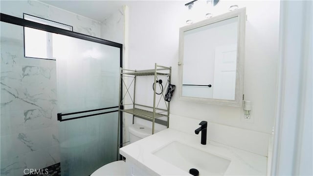 658 W 120th St, Los Angeles, CA 90044 - bathroom featuring a stall shower and vanity