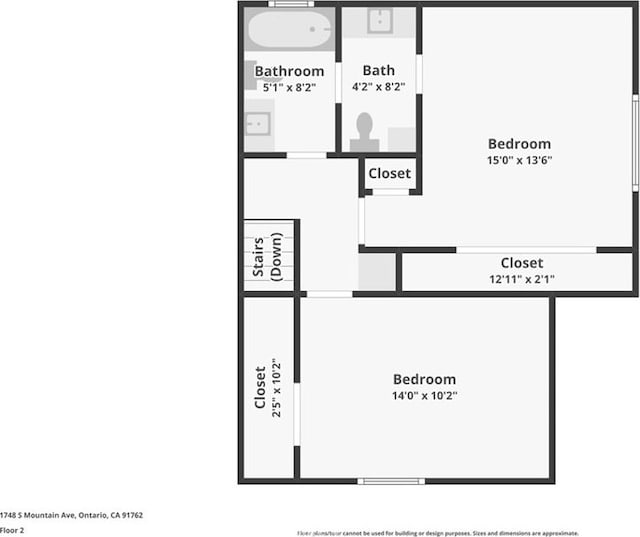 1748 S Mountain Ave Unit A, Ontario, CA 91762 - view of home floor plan