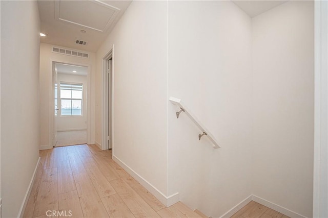 1239 Bonnet Way, Torrance, CA 90502 - hallway featuring an upstairs landing and light wood-style floors
