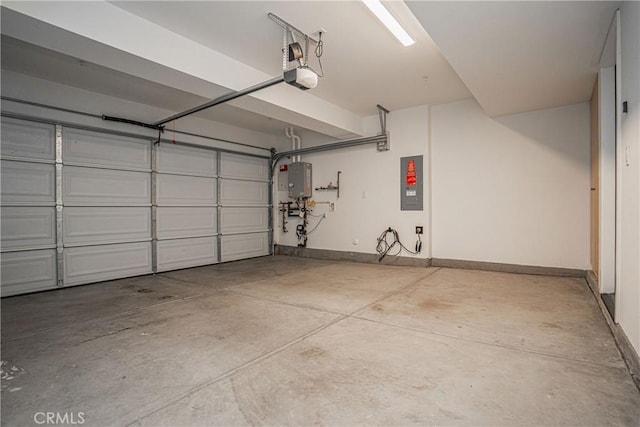 1239 Bonnet Way, Torrance, CA 90502 - garage featuring a garage door opener, water heater, and electric panel
