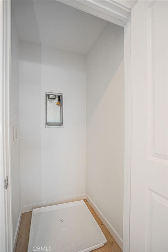 1239 Bonnet Way, Torrance, CA 90502 - laundry area with light wood finished floors and hookup for a washing machine