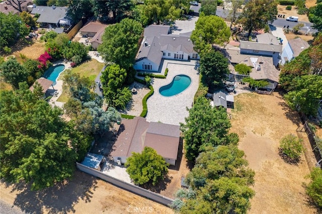 17437 Chase St, Northridge, CA 91325 - aerial view of residential area featuring a pool