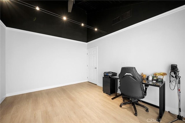 17437 Chase St, Northridge, CA 91325 - office featuring wood finished floors and a high ceiling