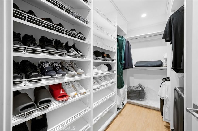17437 Chase St, Northridge, CA 91325 - walk in closet featuring light wood-type flooring