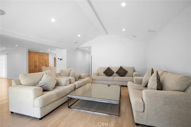17437 Chase St, Northridge, CA 91325 - living room with light wood-type flooring and recessed lighting