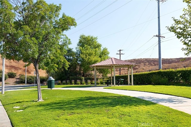 31676 Brentworth St, Menifee, CA 92584 - view of property's community with a gazebo and a lawn