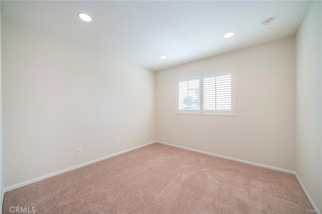 16714 Inglewood Ave Unit A, Lawndale, CA 90260 - unfurnished room featuring light colored carpet, recessed lighting, and a smoke detector