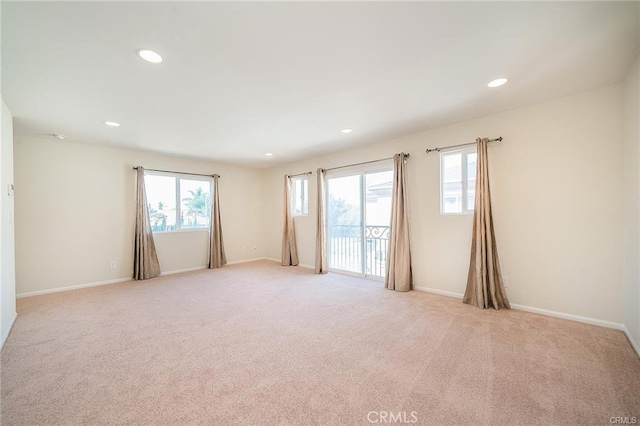 16714 Inglewood Ave Unit A, Lawndale, CA 90260 - spare room with plenty of natural light, light carpet, and recessed lighting