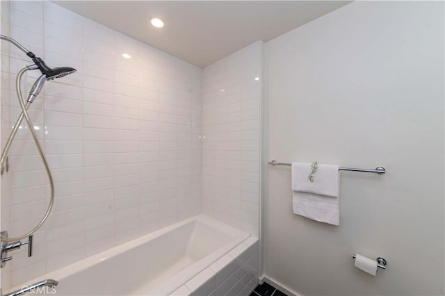 1155 S Grand Ave Unit 1008, Los Angeles, CA 90015 - bathroom featuring shower / bathtub combination and recessed lighting