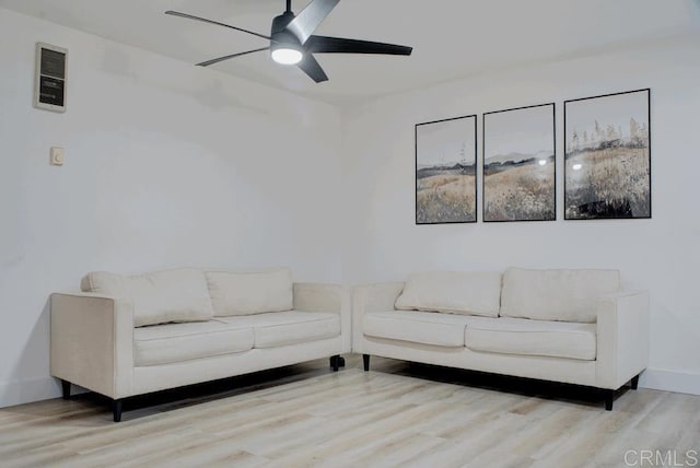 2041 E Grand Ave E Unit 3, Escondido, CA 92027 - living area with wood finished floors and a ceiling fan
