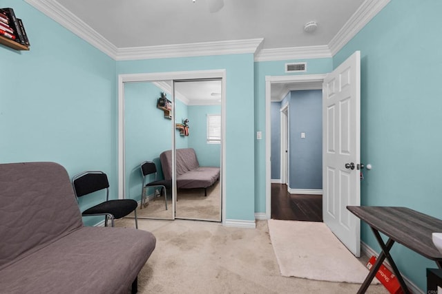 102 Sierra Way, Chula Vista, CA 91911 - sitting room with ornamental molding and carpet