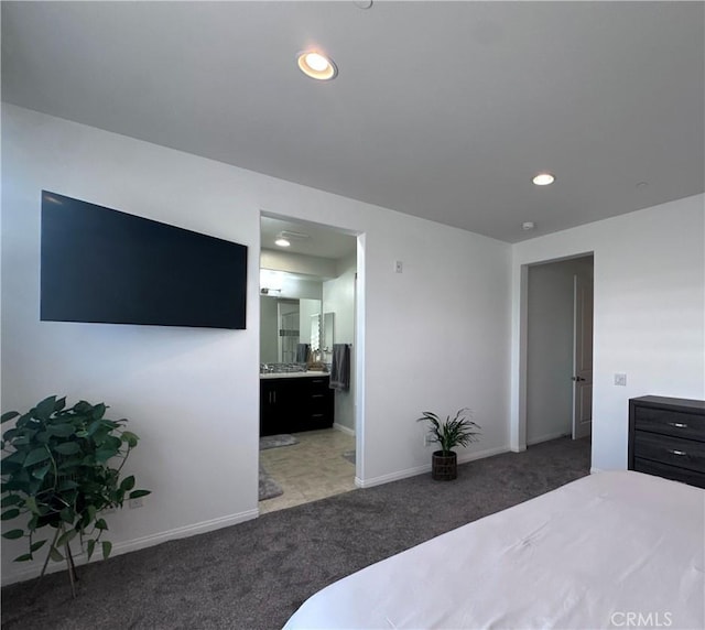 58 Origin, Irvine, CA 92618 - bedroom featuring carpet, recessed lighting, and connected bathroom