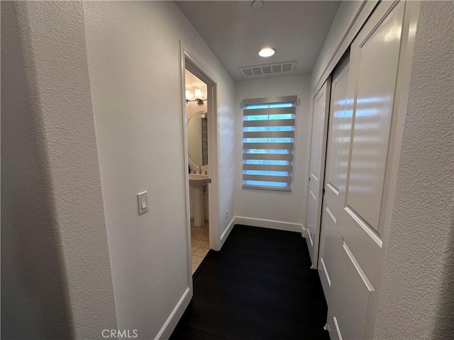 58 Origin, Irvine, CA 92618 - hall with a textured wall and recessed lighting