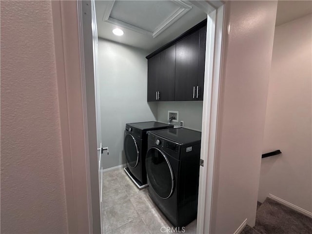 58 Origin, Irvine, CA 92618 - washroom with attic access, washer and dryer, and cabinet space