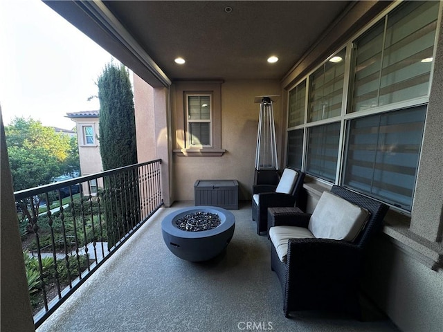 58 Origin, Irvine, CA 92618 - balcony with an outdoor living space with a fire pit